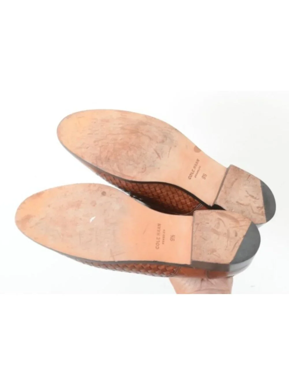 Cole Haan Leather Oxford Flats - Jagger Weave Men's 9.5 Preppy Business Dressy
